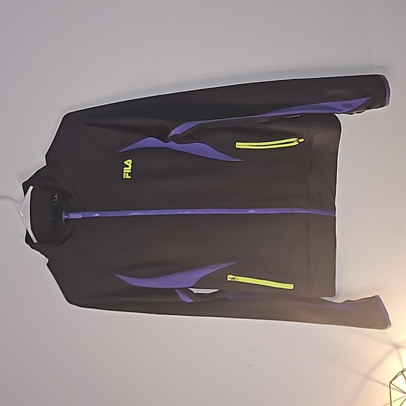 FILA Gray and Purple Womens Athletic Jacket - Picture 1 of 11